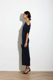 Senna Dress Long Dark Navy