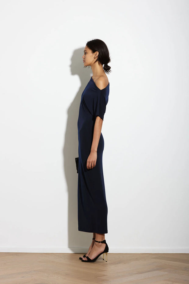 Senna Dress Long Dark Navy