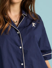Karen Walker & Papinelle Runaway Girl Boxer PJ Set Deep Indigo
