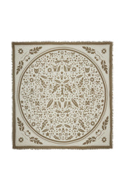 Filigree Twill Scarf Modal - Cream/Olive