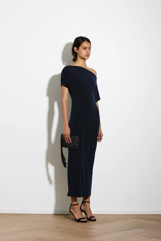 Senna Dress Long Dark Navy