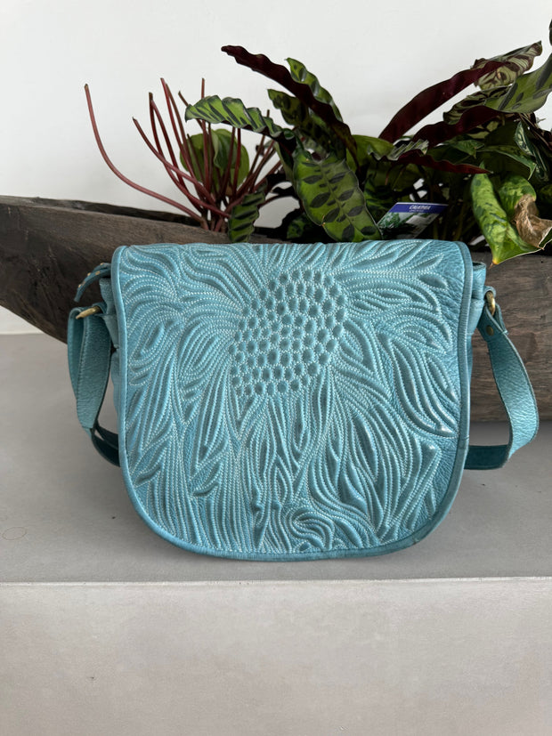 Husk Blue Foldover Bag