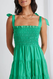 Isabella Green Strappy Tiered Maxi Dress