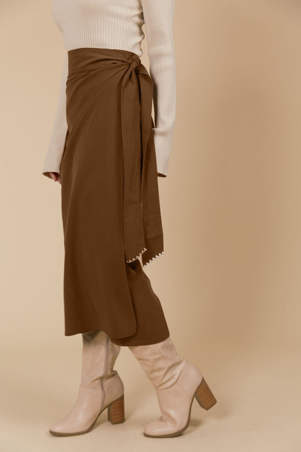 Freya Wrap Skirt - Toffee
