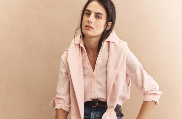 R.M.Willams Hopeland Oxford Pink White Shirt