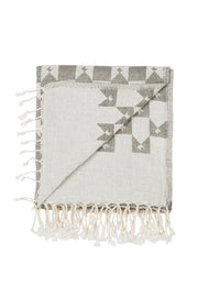 Monogram Turkish Towel - Dark Olive