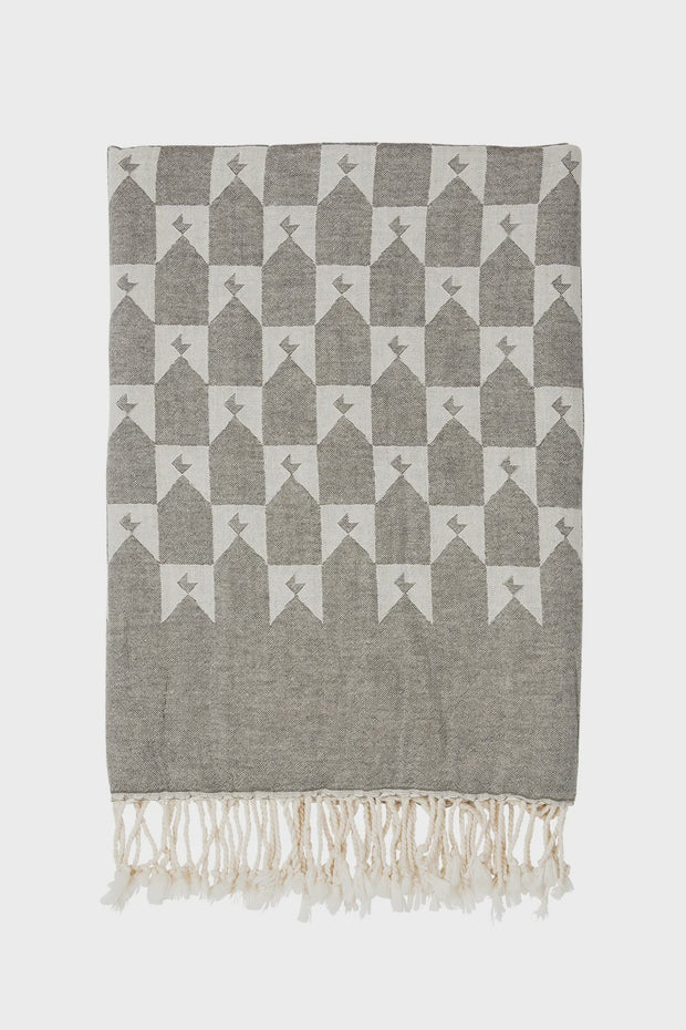 Monogram Turkish Towel - Dark Olive