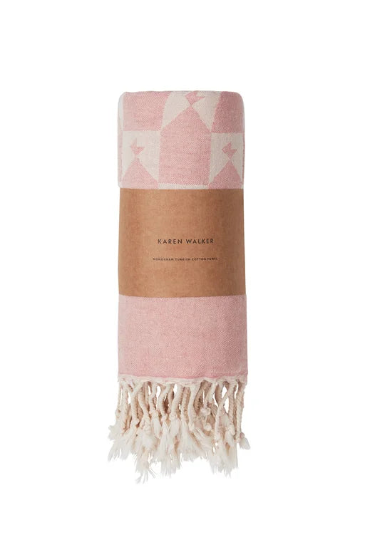 Monogram Turkish Towel - Pink