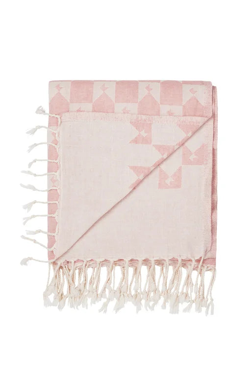 Monogram Turkish Towel - Pink