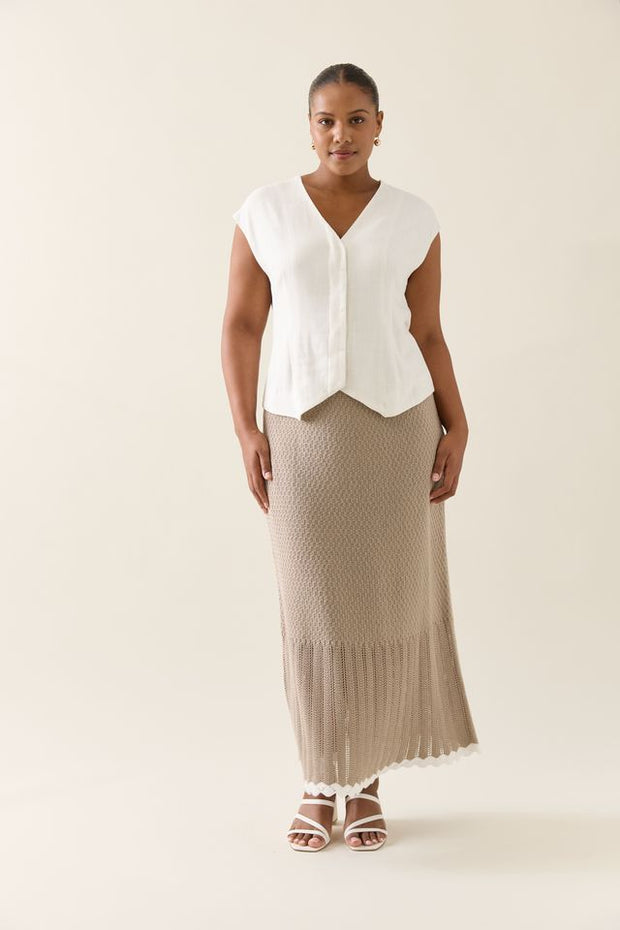 Ida Knit Skirt Canvas