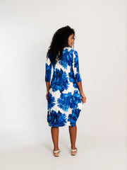 Alquema Nehru Coat Dress Blue Quartz