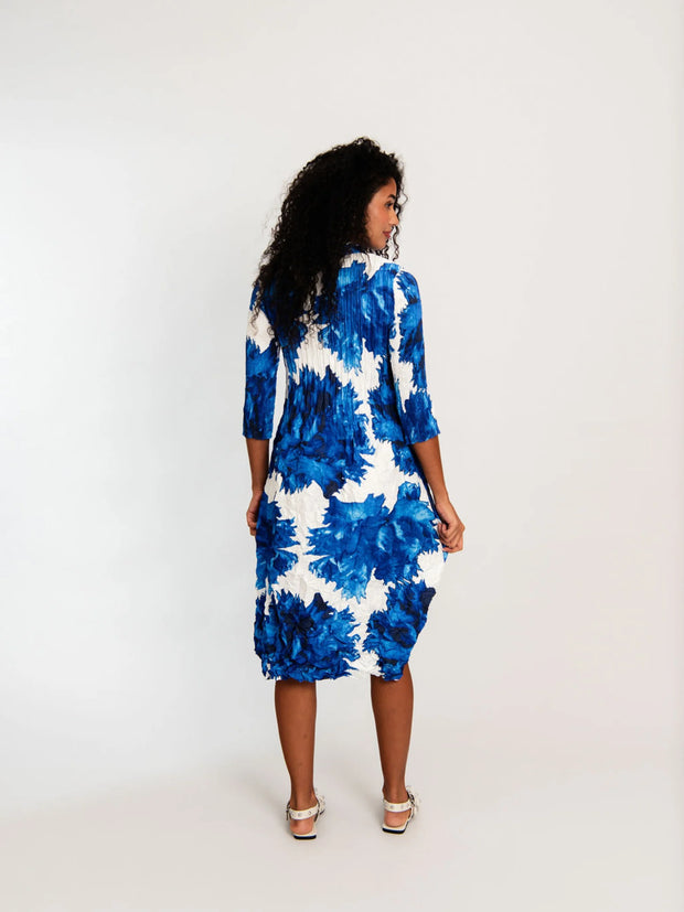 Alquema Nehru Coat Dress Blue Quartz