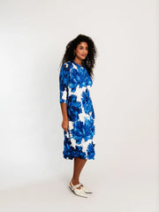 Alquema Nehru Coat Dress Blue Quartz