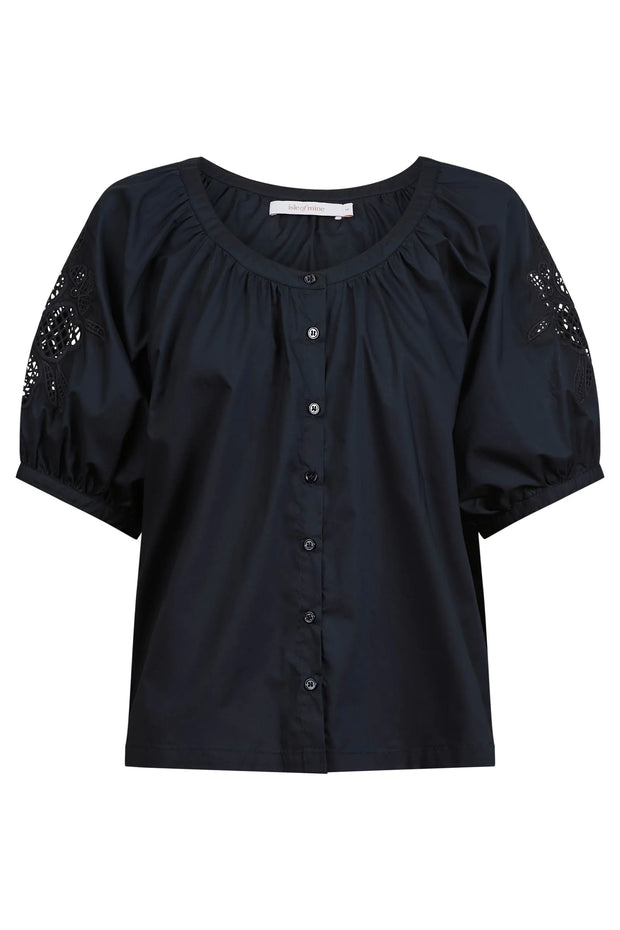 Nilsa Button Top Navy