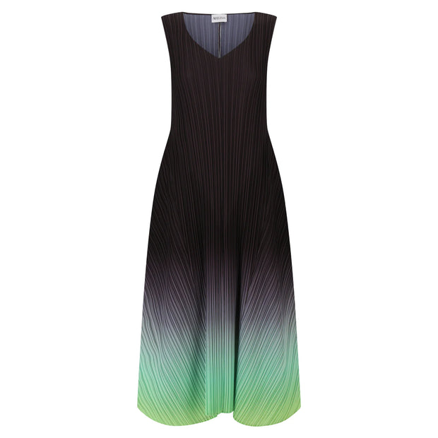 Alquema Long Estrella Dress Onyx To Fern