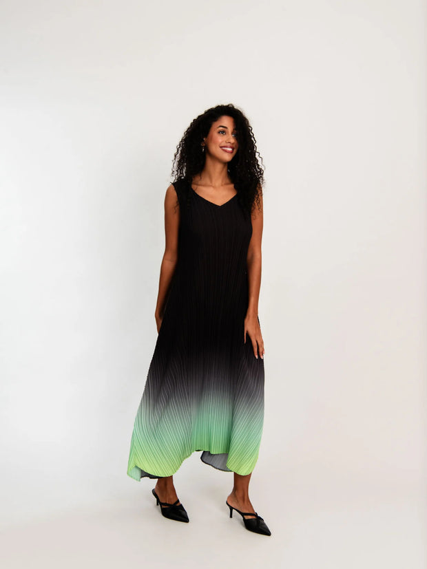 Alquema Long Estrella Dress Onyx To Fern