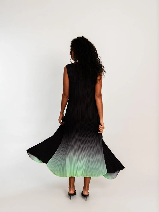 Alquema Long Estrella Dress Onyx To Fern