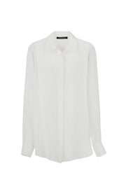 Knuefermann Perfect White Silk Shirt