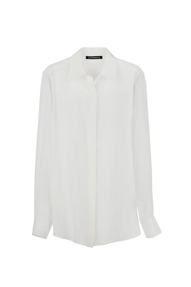 Knuefermann Perfect White Silk Shirt