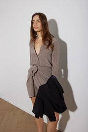 Knuefermann Perfect Silk Shirt Truffle