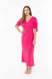 Smart Dress - Hot Pink Linen