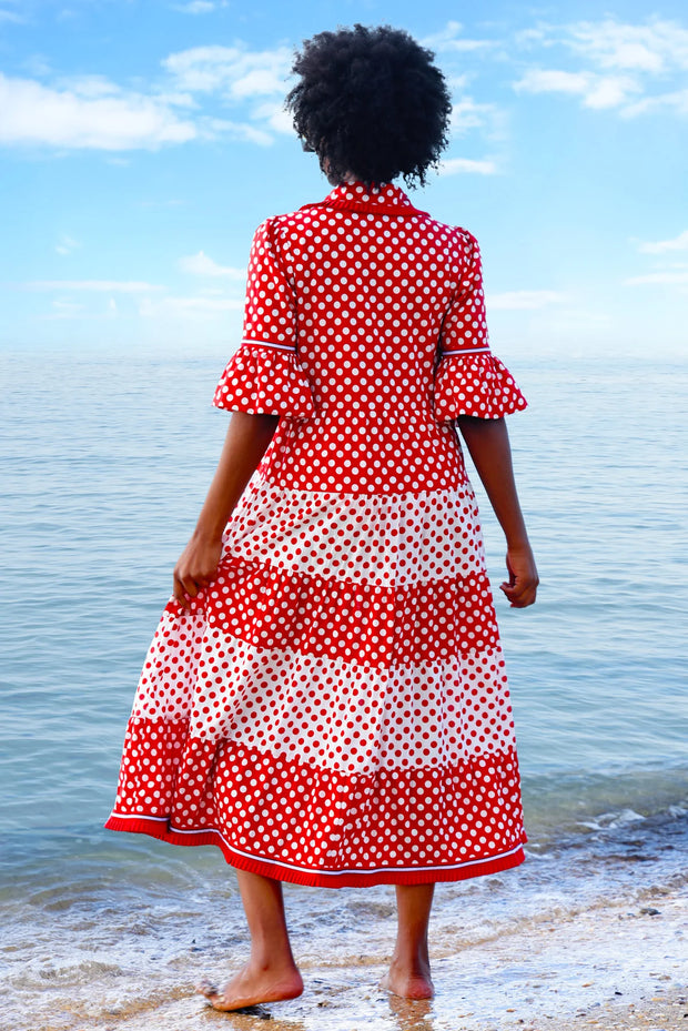 Trelise Cooper Flirty Shirty Dress Red/White Dress