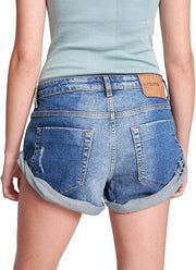 One Teasppoon Soho Blue Bandits Low Waist Denim Shorts