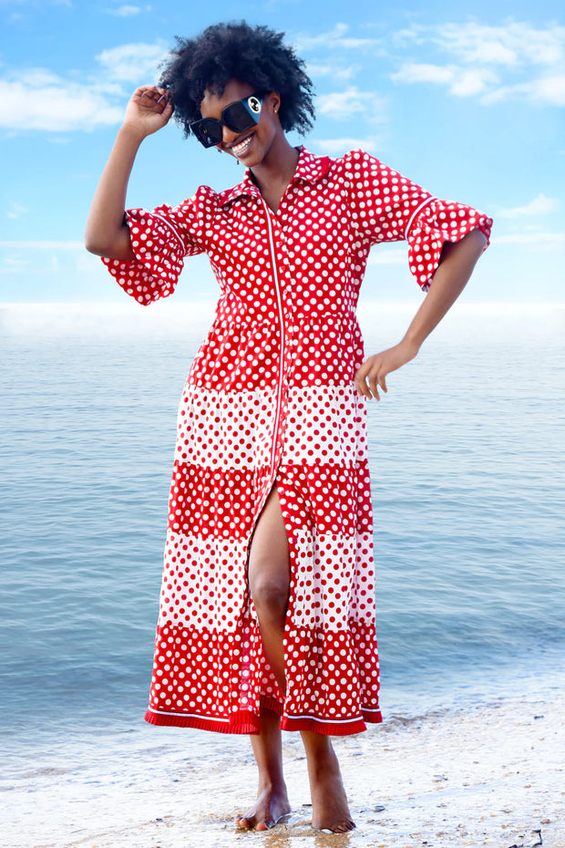 Trelise Cooper Flirty Shirty Dress Red/White Dress