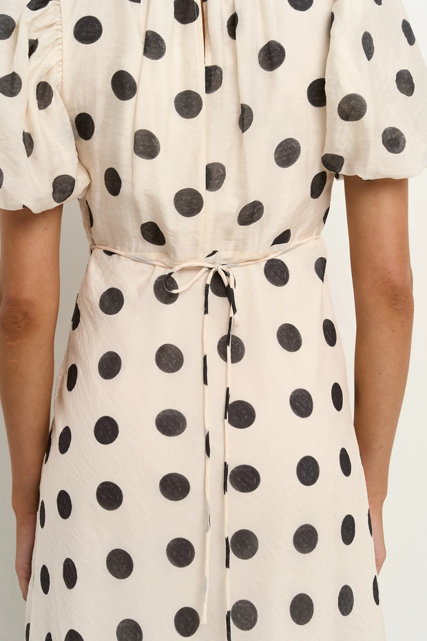 Stage Cream Black Polka Dot Floaty Maxi Dress