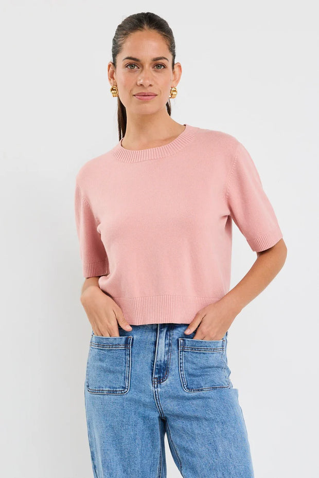 Topic Blush Cashmere Blend Knit Tee