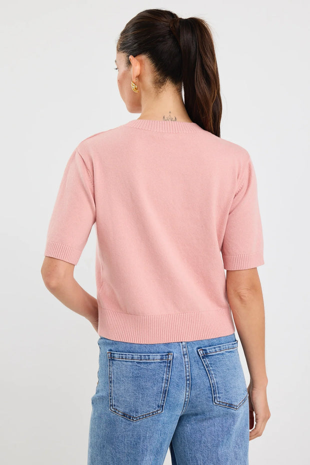 Topic Blush Cashmere Blend Knit Tee