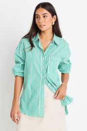 You Got This Green Stripe O/S Shirt