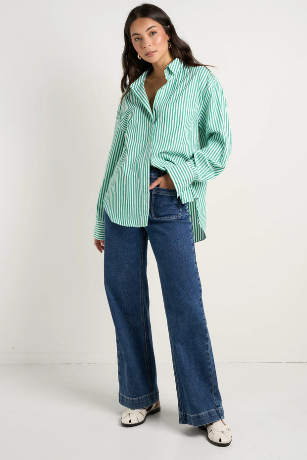 You Got This Green Stripe O/S Shirt