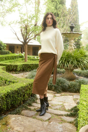 Freya Wrap Skirt - Toffee