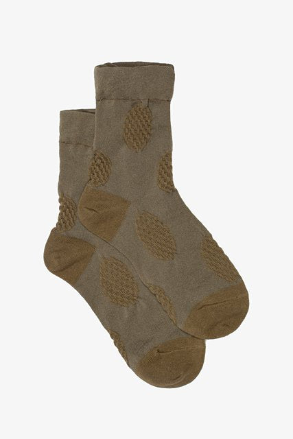 Textured Spot Sock | Khaki