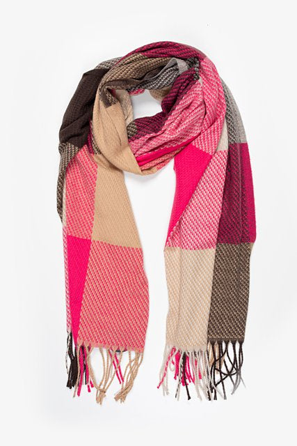 Checked Scarf - Pink