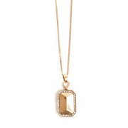 2018-1069 Shiny Facets Necklace Gold