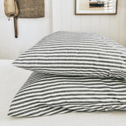 European Pillow Navy Stripe