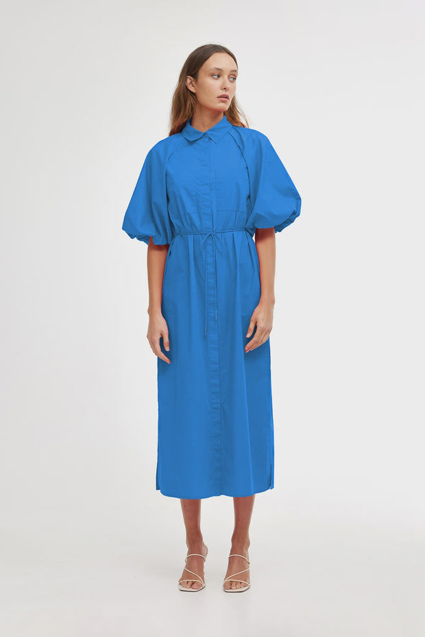 Zoya Shirt Dress - Cobalt