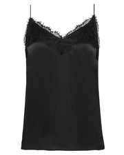 Girl Talk Silk Camisole - Black