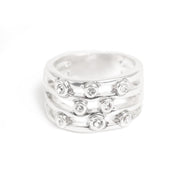 Big Natural Basics Ring with Crystals