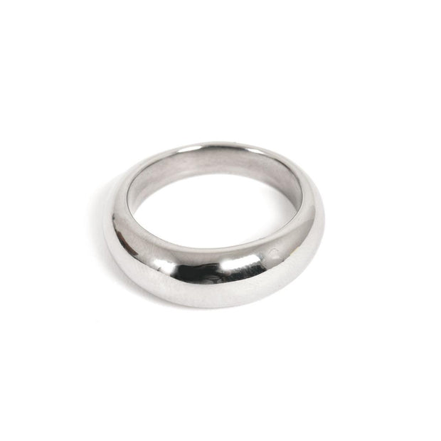 Pure Steel Chunky Ring Silver