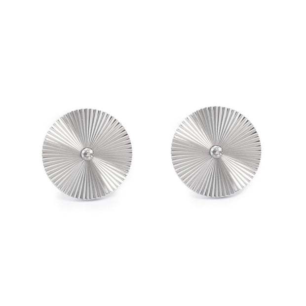 Pure Steel Fan Earring - Silver